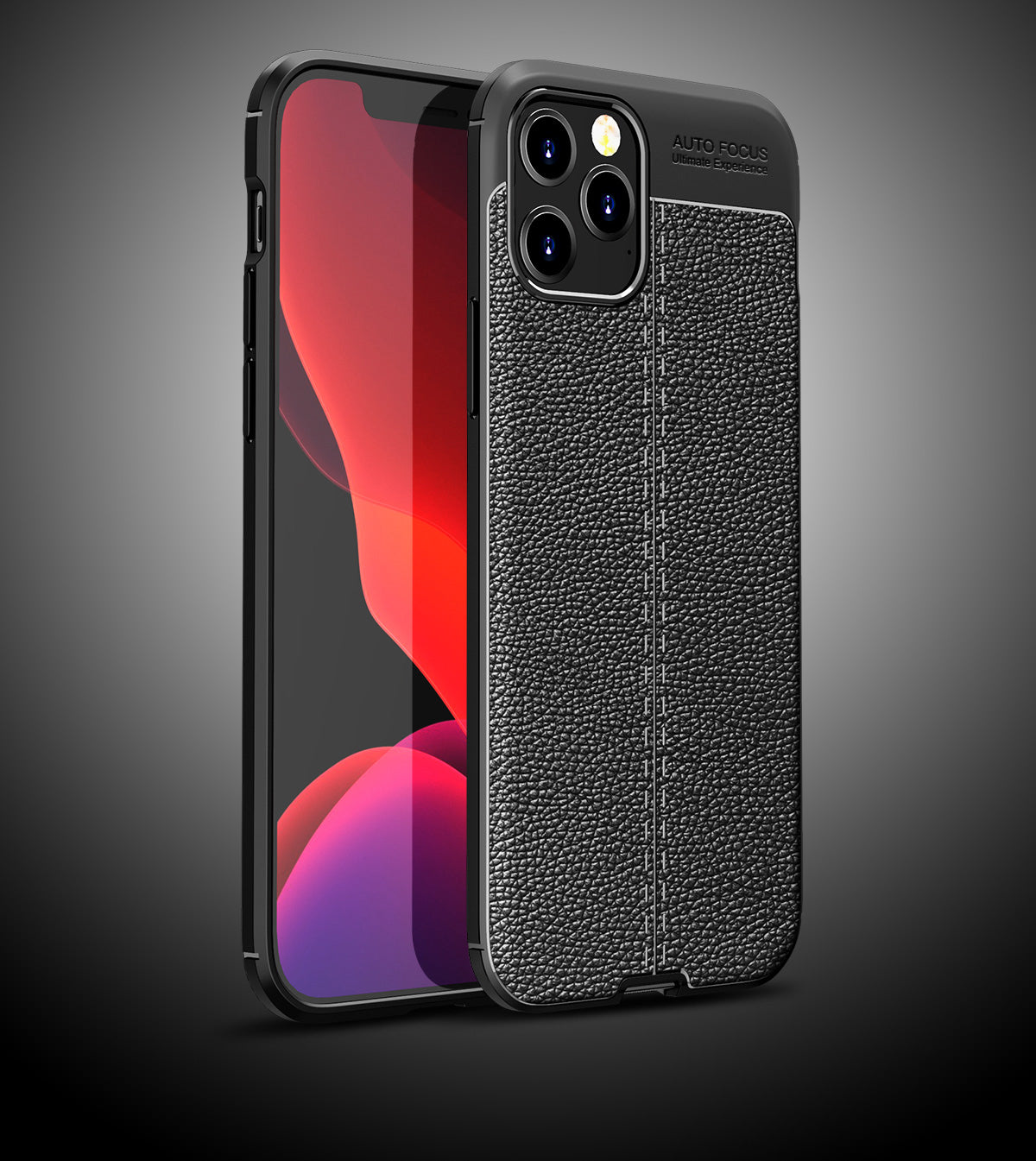 Litchi Texture TPU Protective Cover Phone Case for iPhone 12 Pro 12 - Black Litchi Texture TPU Protective Cover Phone Case for iPhone 12 Pro 12 - Black